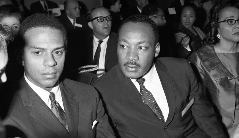Andrew Young and Martin Luther King, Jr in Geneva, May 1967
