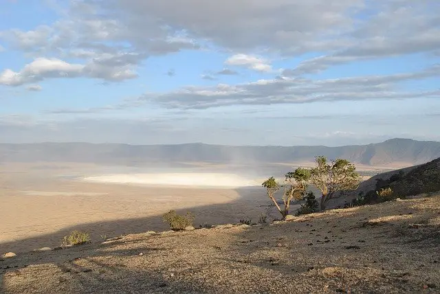 The Ngorongoro Crater (Tanzania) seen from its rim.