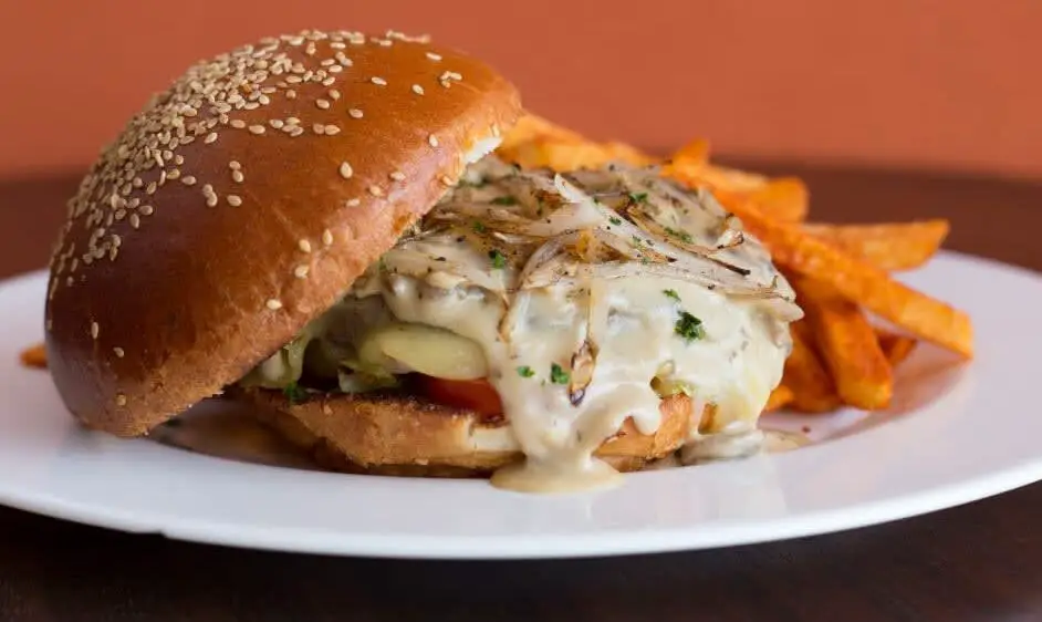 a burger of the Java menu 2024: Ben's Burger Java with fries