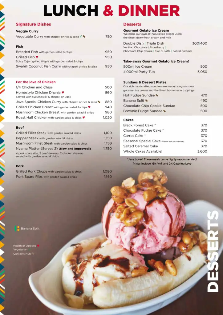 Java Menu Kenya, Java Junction Mall & B B House of Java: 2 Terrific ...