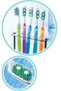 An up-close photo of the bristles of an Oral-B toothbrush: Oral-B Advantage Artica