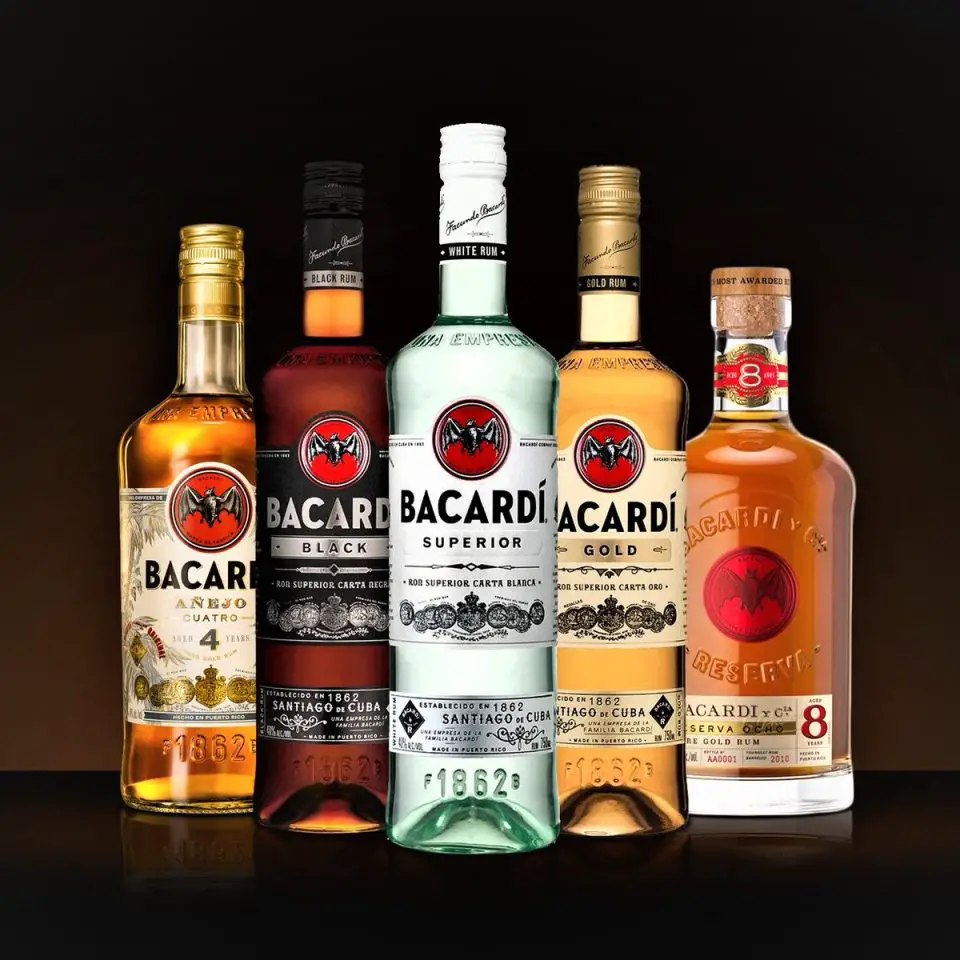 Bacardi Gold vs Superior and other types of rum