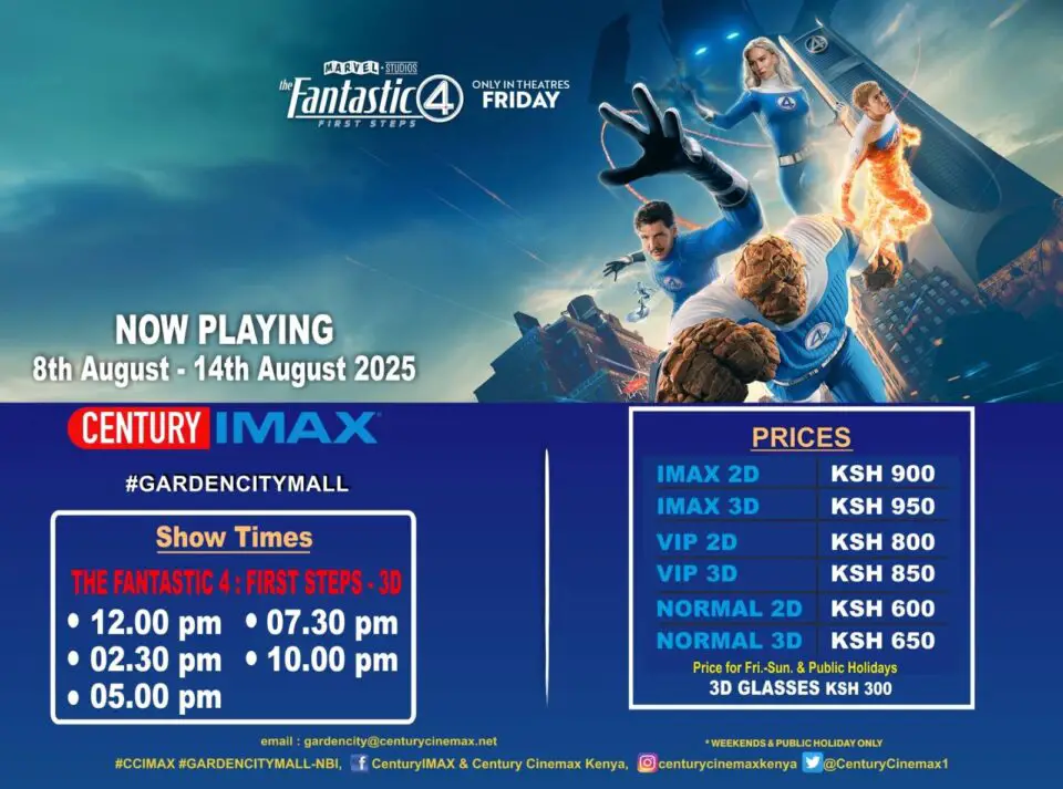 Century Cinemax Garden City Ticket Prices Nairobi