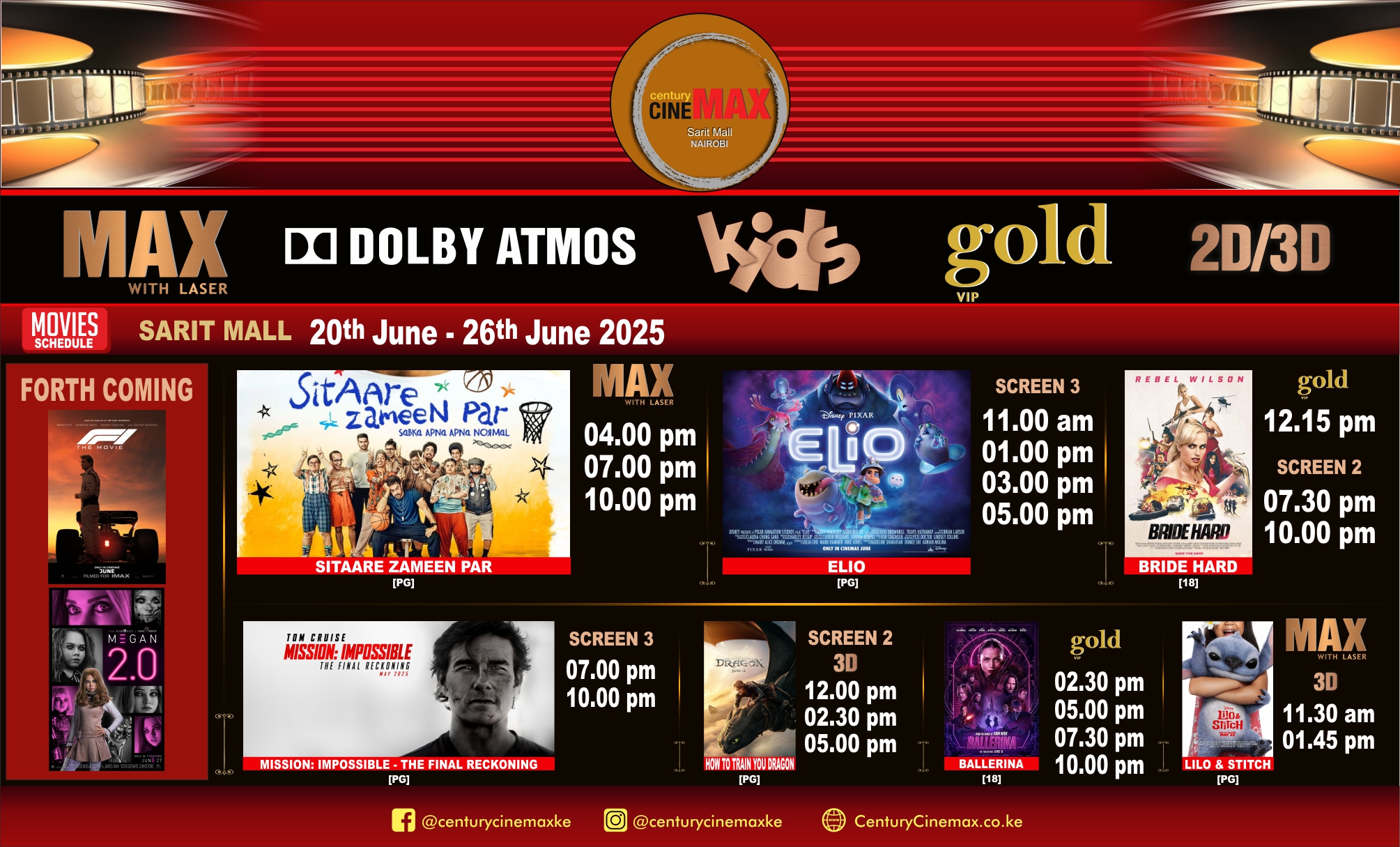 Sarit Centre Cinema Schedule Tomorrow