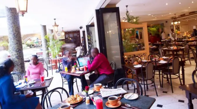 The Thorn Tree Cafe at The New Stanley Hotel Nairobi