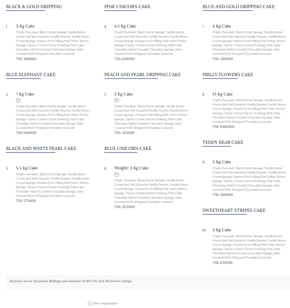 Cairo Restaurant Dar es Salaam & Complete Delectable Hyatt Regency Dar