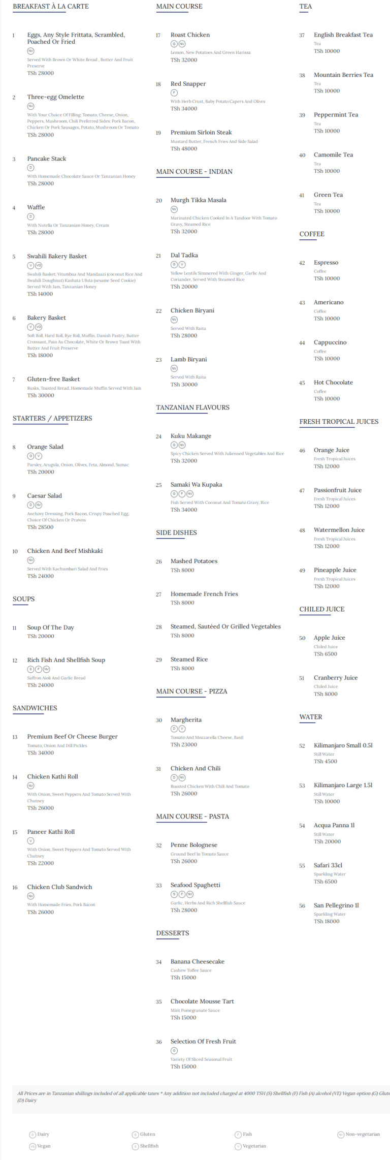 Cairo Restaurant Dar es Salaam & Complete Delectable Hyatt Regency Dar