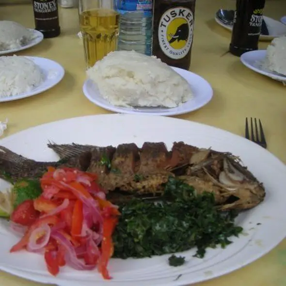 Kenyan Food - Fried Tilapia at Kosewe Ranalo Foods