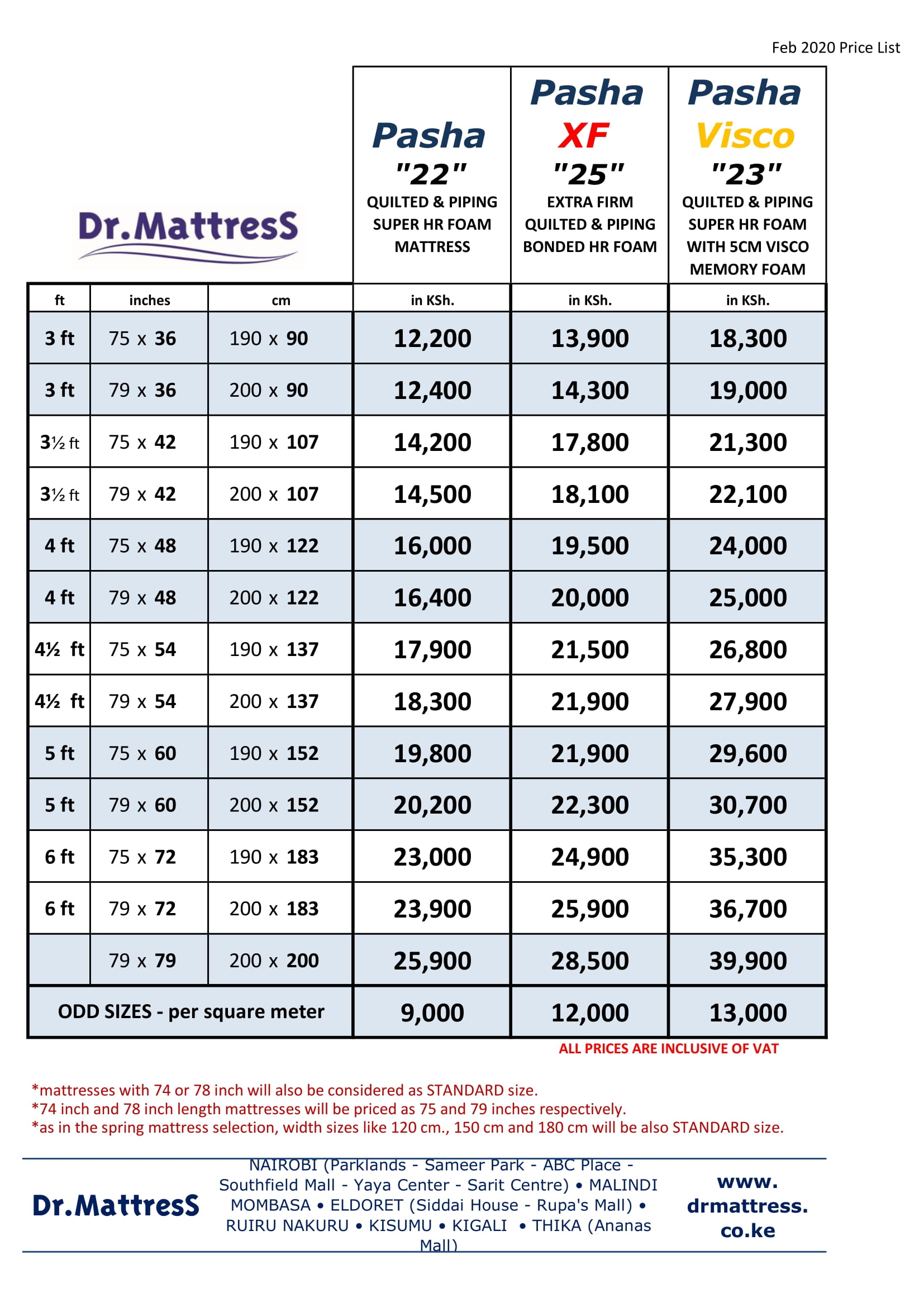 Correct Dr Mattress 5 By 6 Inch Price In Kenya 2022 Chick About Town