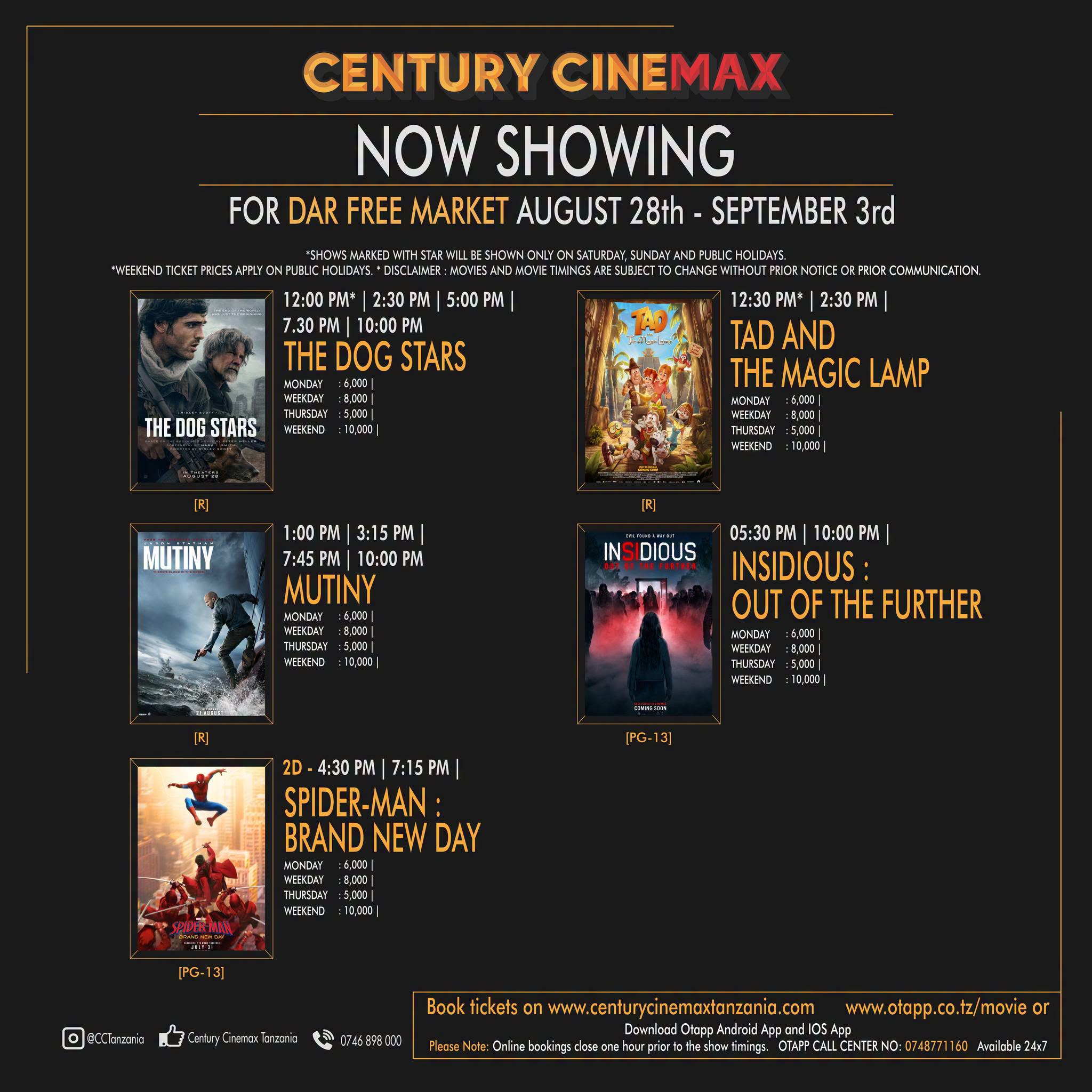 Dar Free Market Cinema Schedule Today
