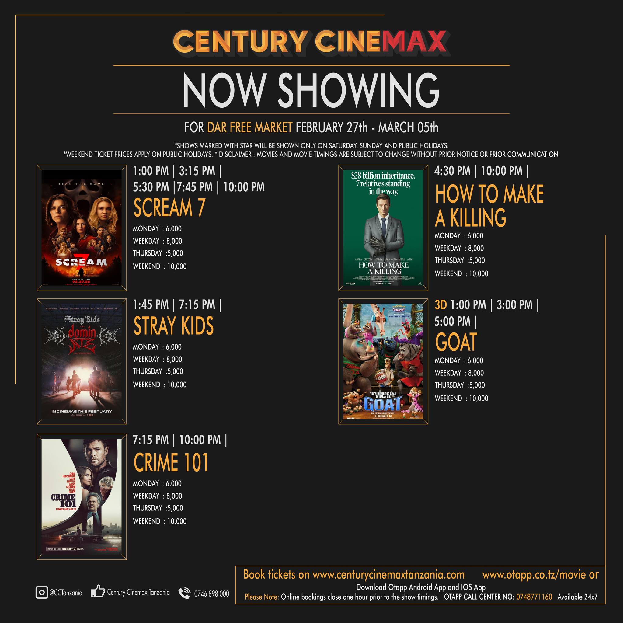 Cinemax Schedule Dar Free Market