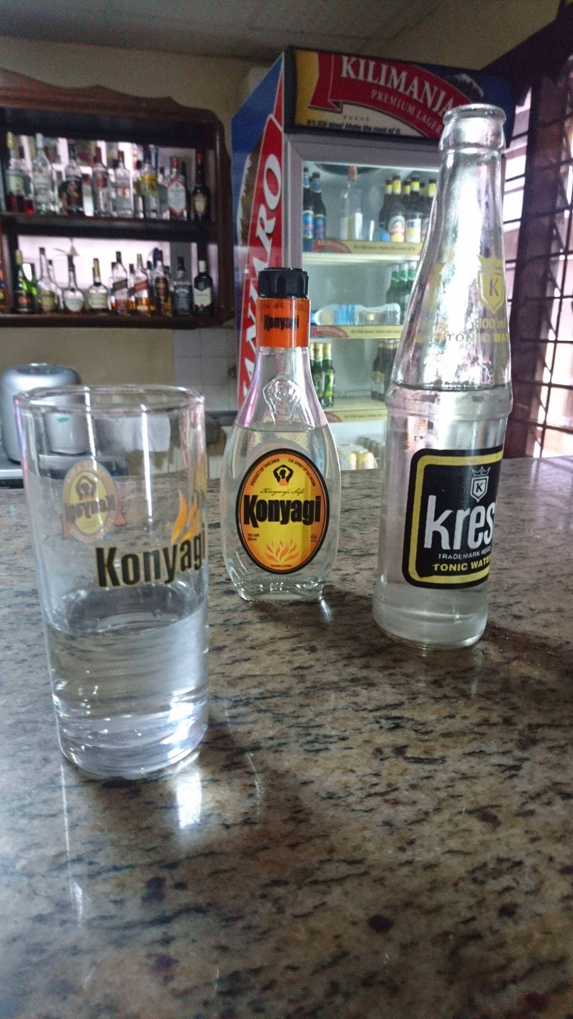 Konyagi and Krest Tonic water (Konyagi alcohol percentage)