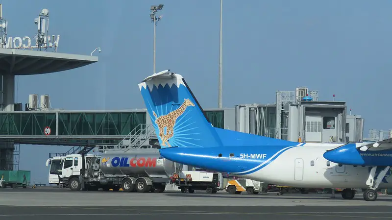 An Air Tanzania Aircraft at Dar es Salaam Airport