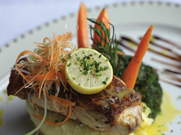 Fish served at Kalambezi Café Seacliff Hotel