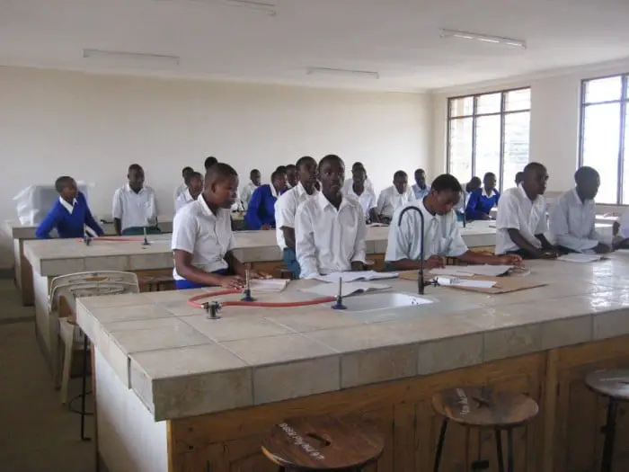 Physics Class, Bugarama Secondary School near African Barrick Gold Bulyanhulu Mine