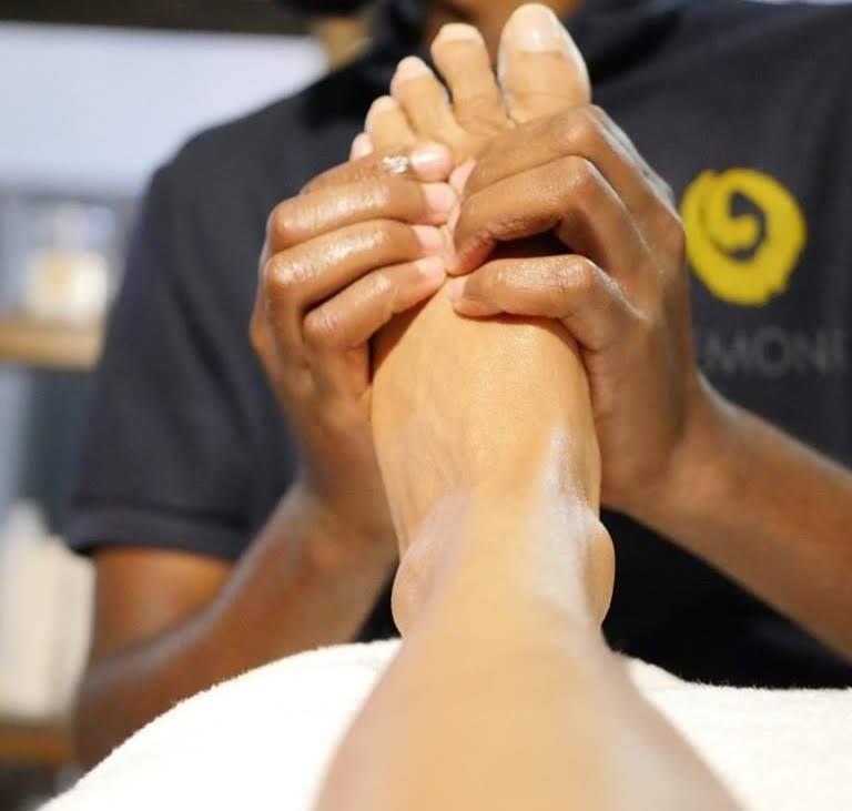 A foot massage at Lemon Spa - massage dar es salaam tanzania