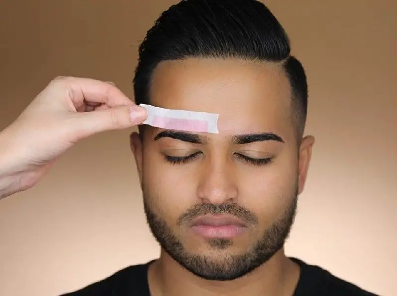 Eyebrow waxing for men