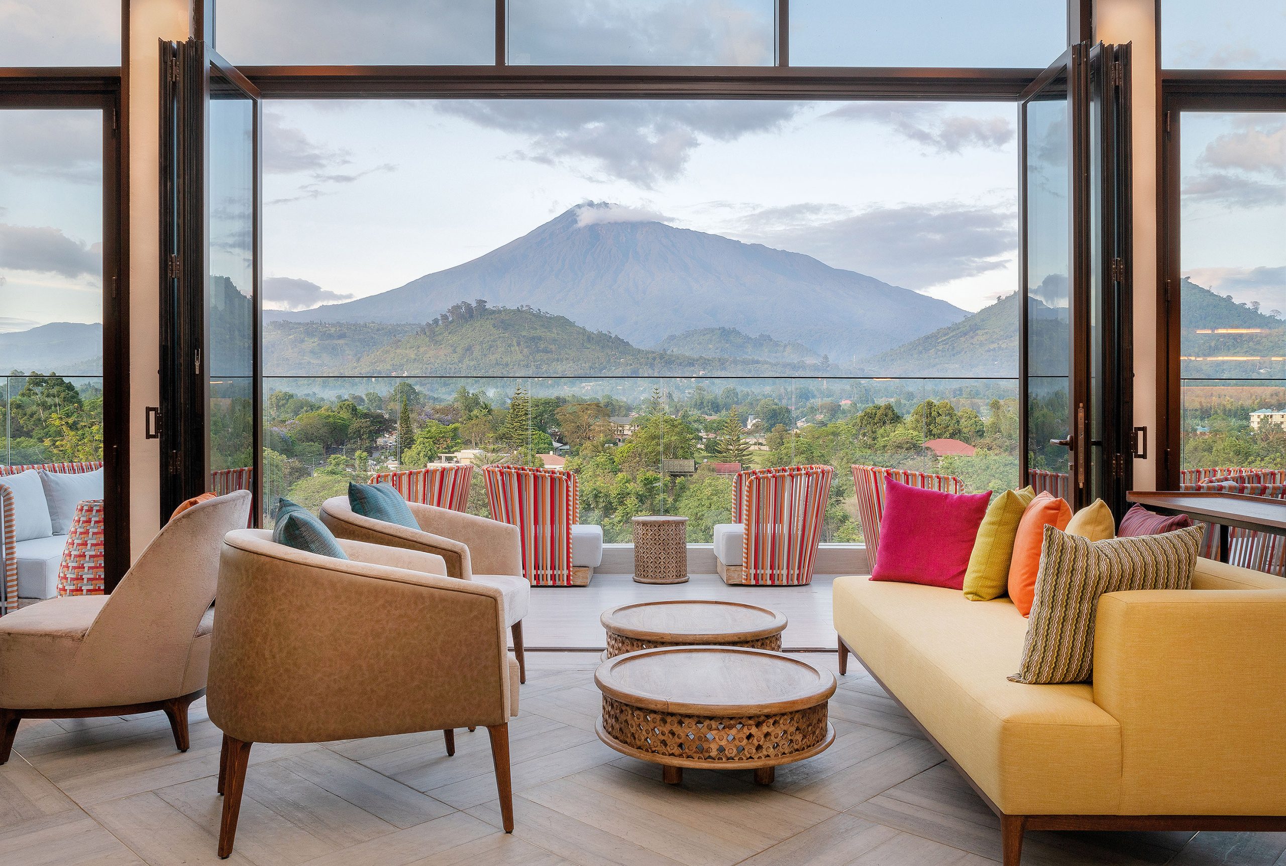 The view of Mount Meru from Gran Meliá Arusha