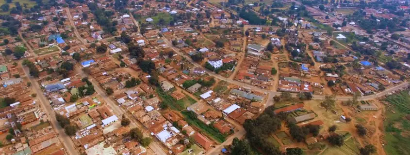 Aerial view of Morogoro Town