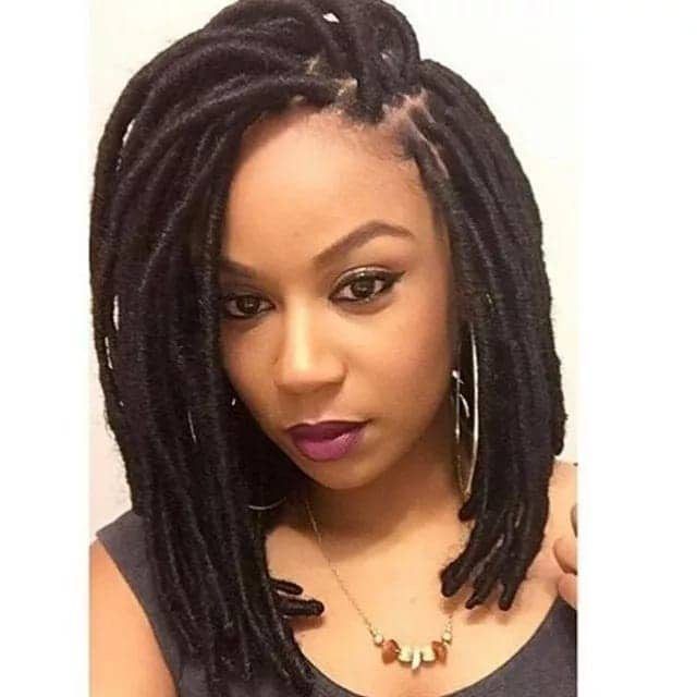 Faux Locs in a box braid pattern