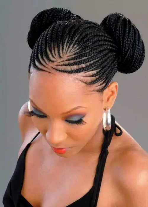 latest hairstyles in Kenya 2020/Mwongezo Styles in Kenya - 2 high buns