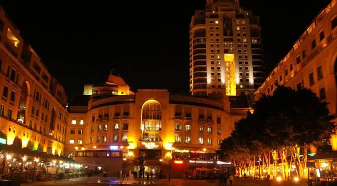 Nelson Mandela Square at Night, Sandton, Johannesburg