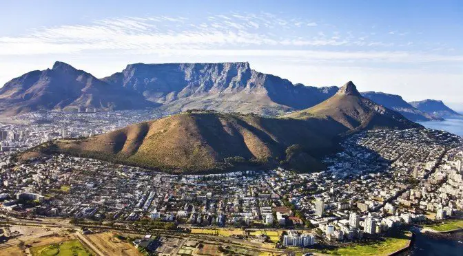 Aerial View of Cape Town, South Africa