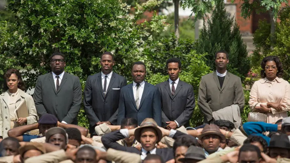 Shot in Selma Movie of Protesters Outsied the Selma Courthouse