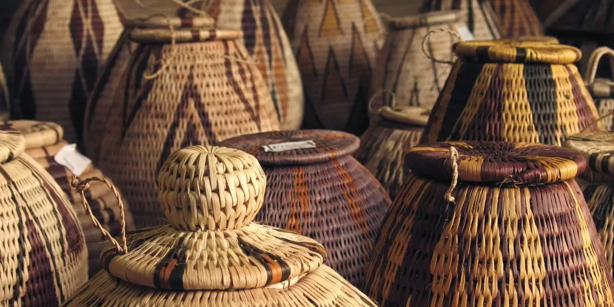 Baskets made in Botswana