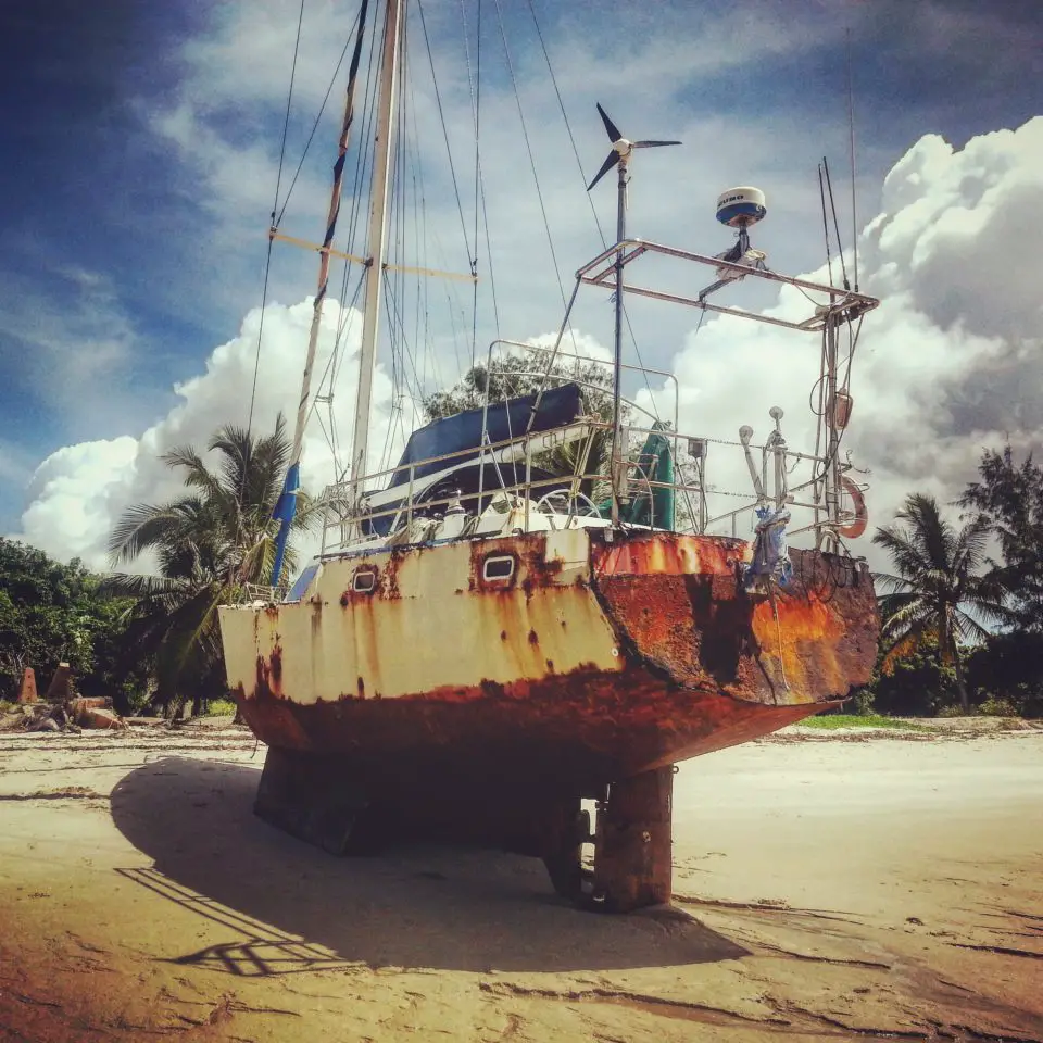 Rusty boat, Kilwa, Tanzania