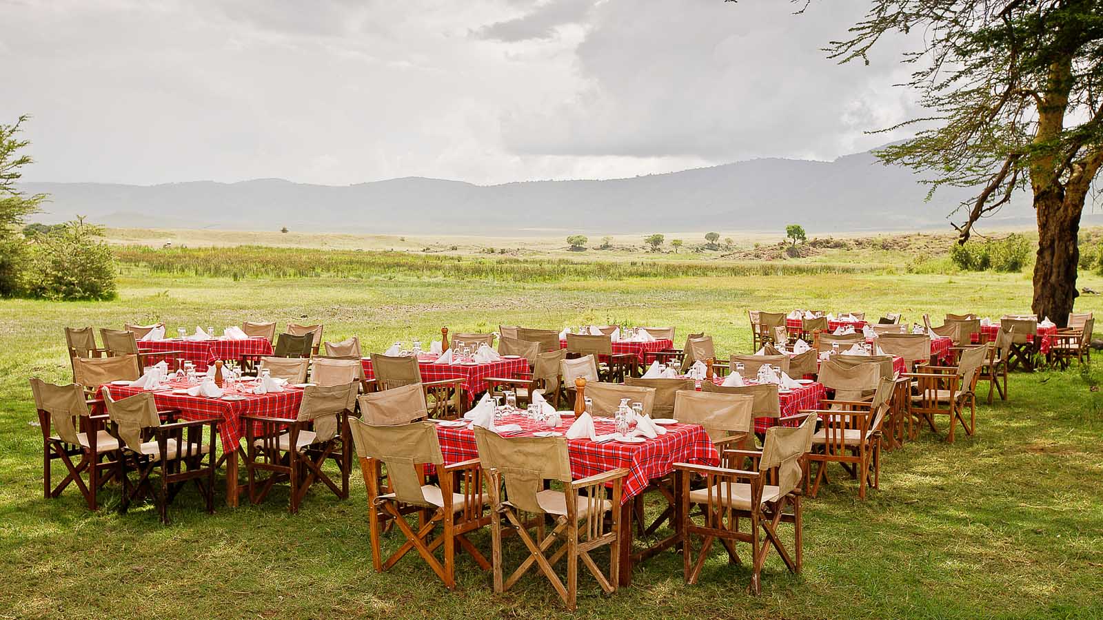 Ngorongoro Sopa Lodge images -- lunch in the Crater