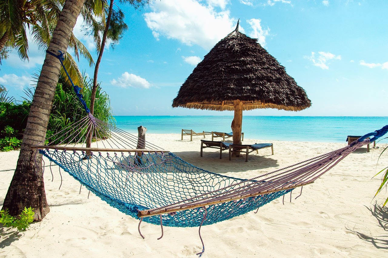 A hammock at Fumba Beach Lodge