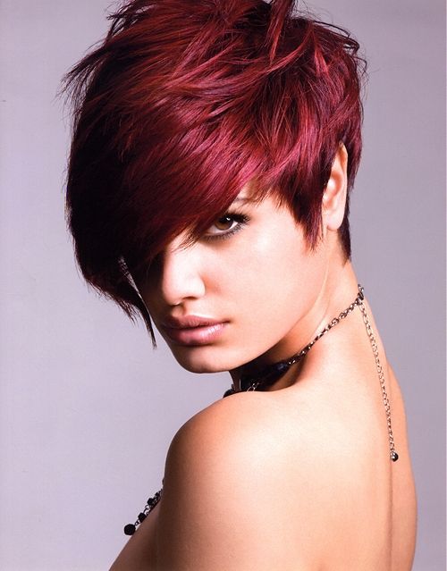 Short Maroon Hair