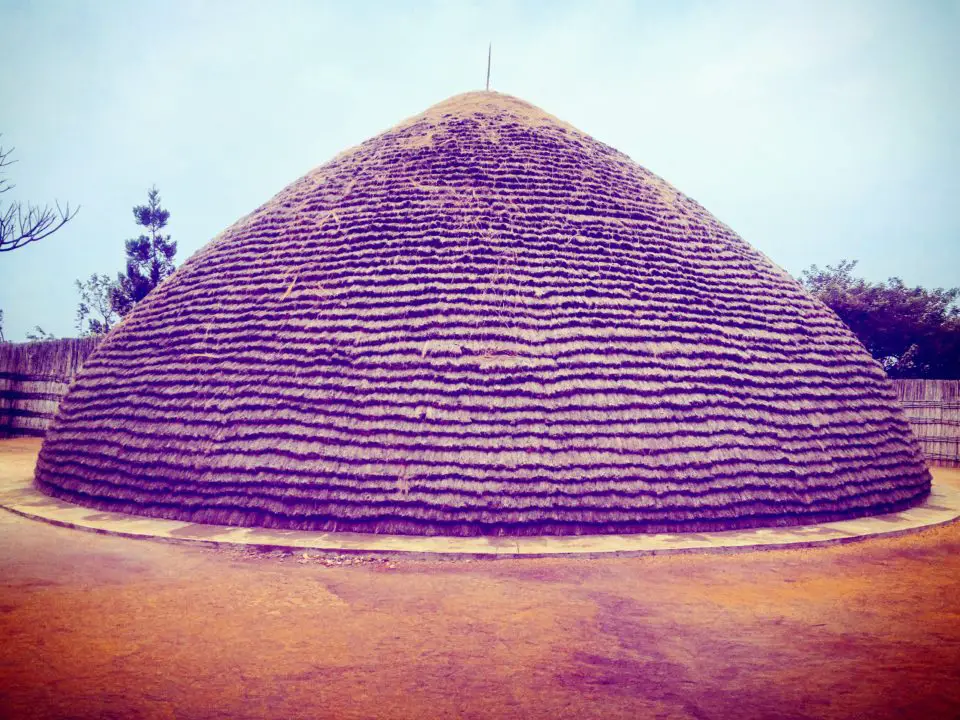 A Traditional King’s House from Behind, The King’s Palace Museum in Nyanza, Rwanda