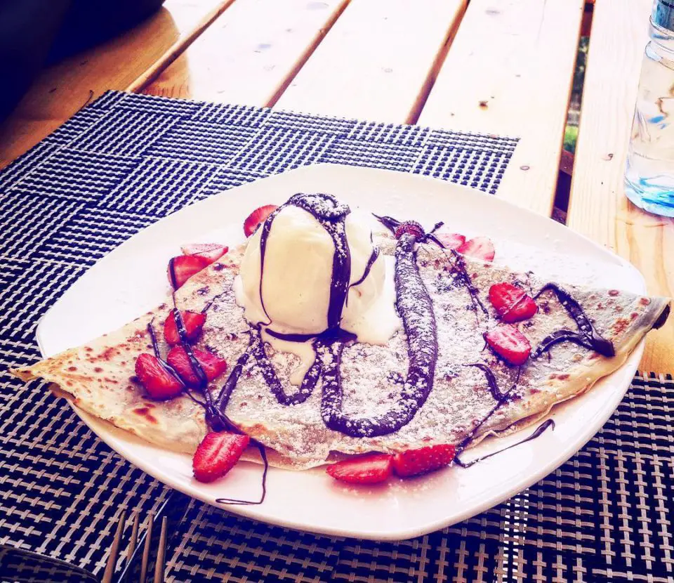 A crêpe at Holy Crepe Kololo, Kampala