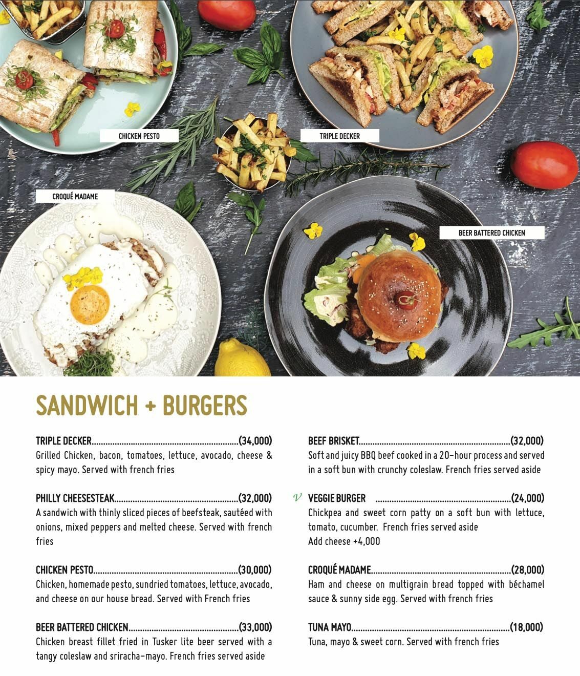 Holy Crepe Kololo & Muyenga menu: Sandwiches & Burgers 