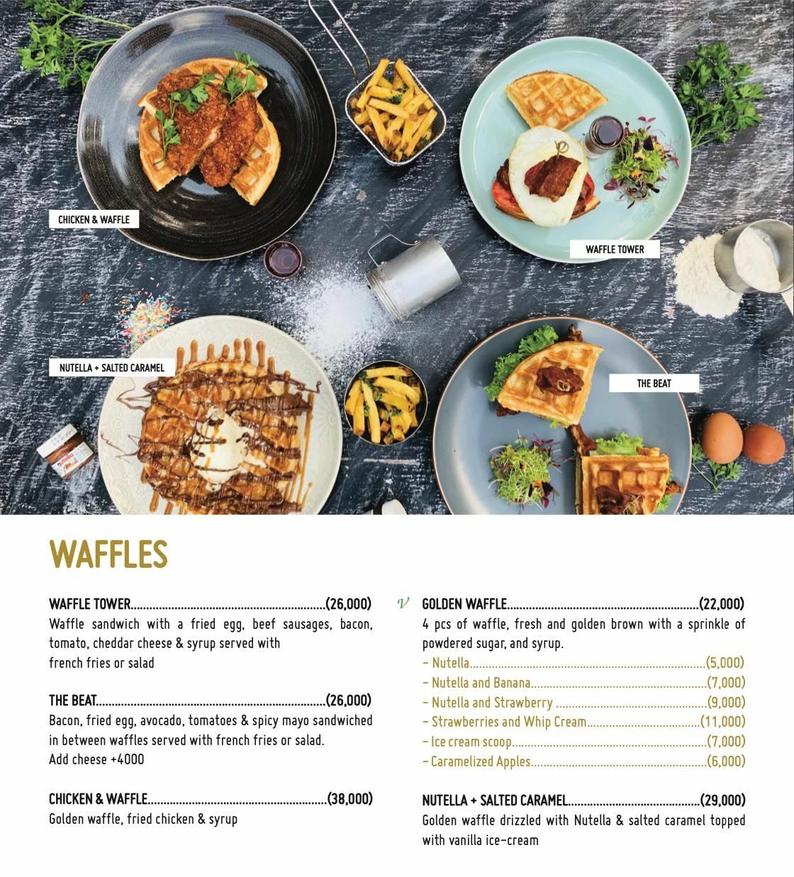 Holy Crepe Kololo & Muyenga Menu: Waffles