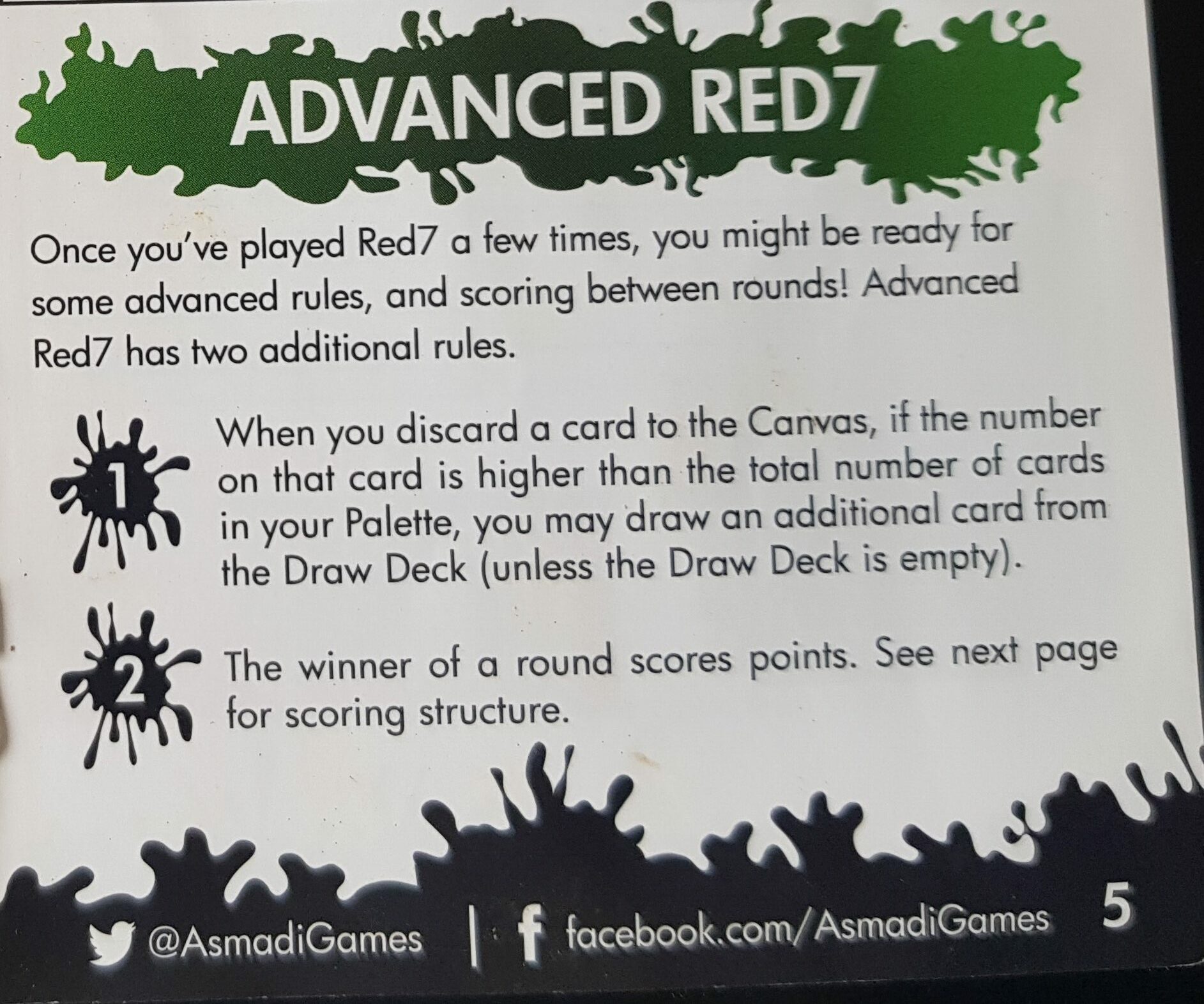 Extra rules for advanced Red7