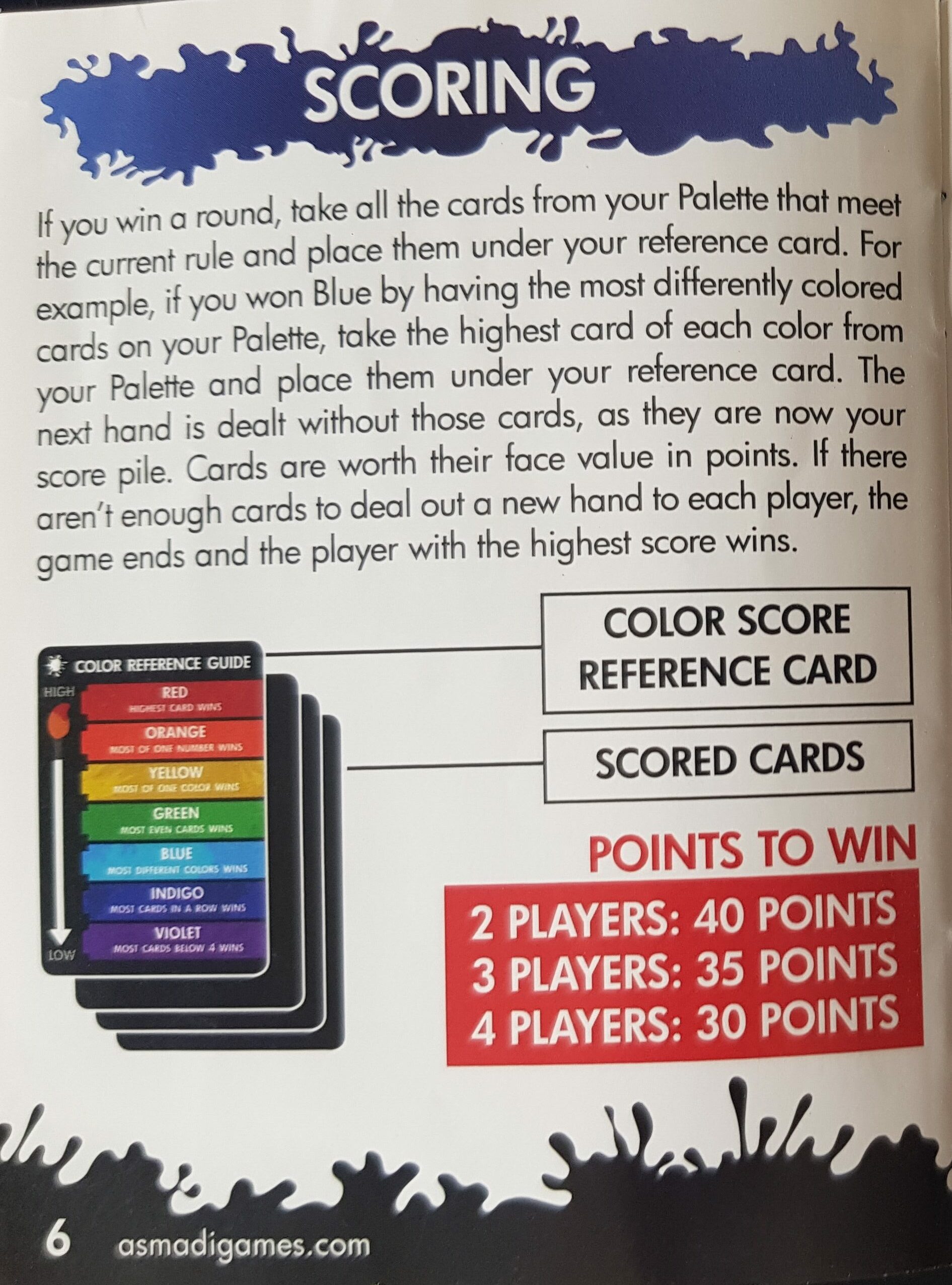 How scoring works in Red7