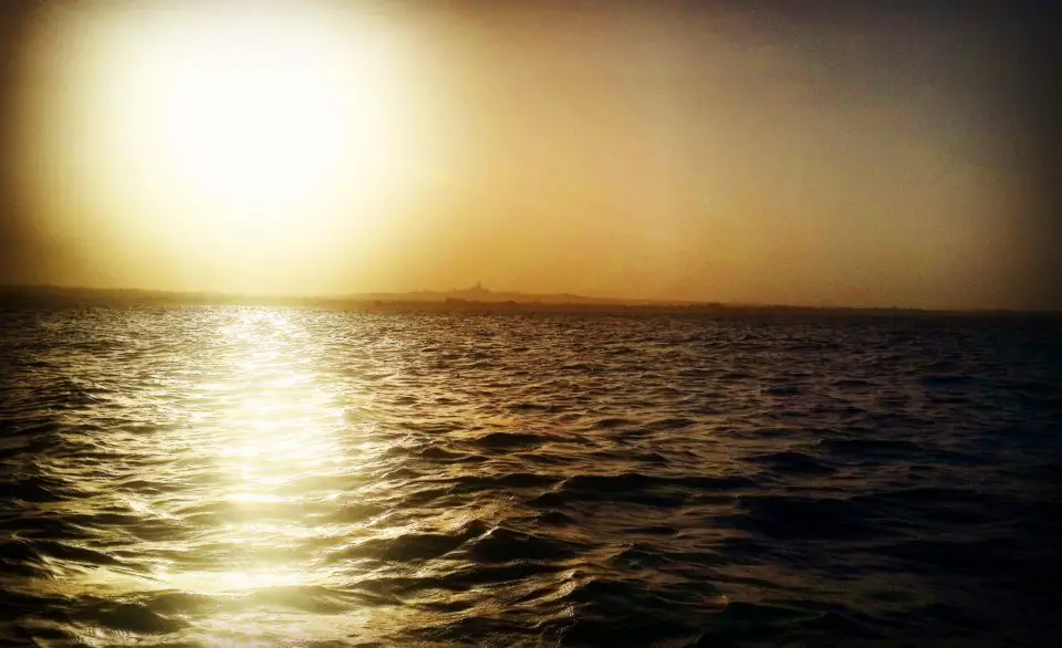 Sundown sailing from Mbudya Island, Tanzania (There Are No Flights to Mbudya Island)