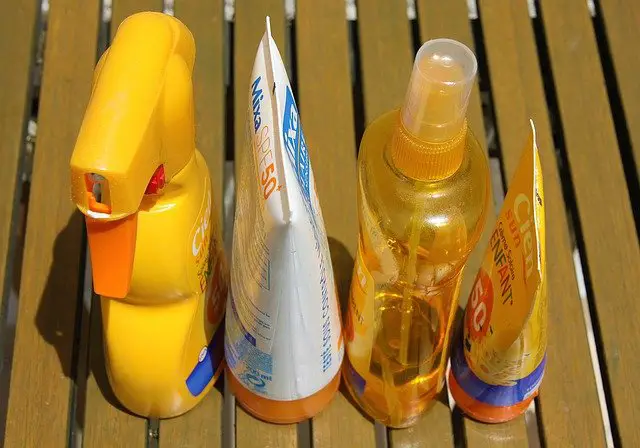 Bottles of Sunscreen