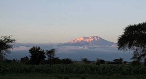 Mount Kilimanjaro at dusk