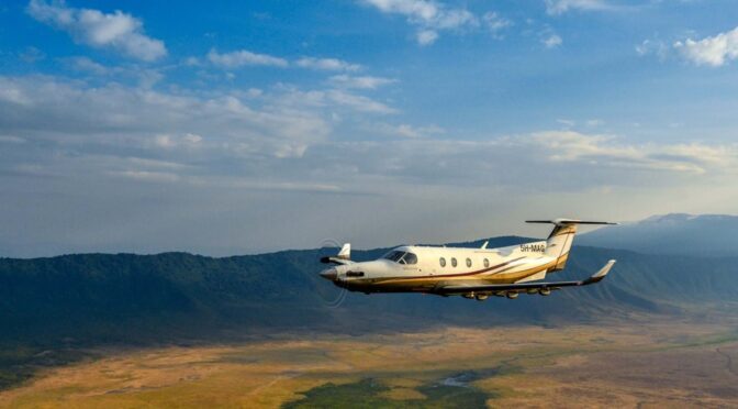 Arusha to Serengeti flights flying over the Ngorongoro Crater