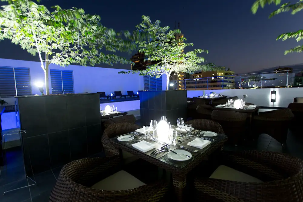 The Terrace restaurant bar at Onomo Hotel Dar es Salaam