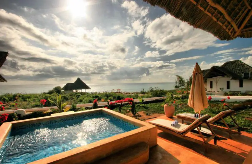 Plunge pool and view from Kasha Boutique Hotel, found through Booking.com
