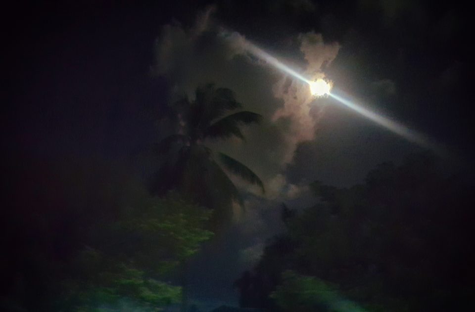 Moon in sky, Dar es Salaam