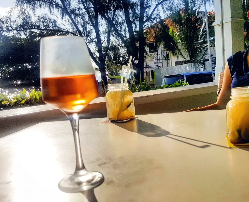 Rose Wine at 6 Degrees South Zanzibar - Drinks in Zanzibar before visiting Matemwe hotels