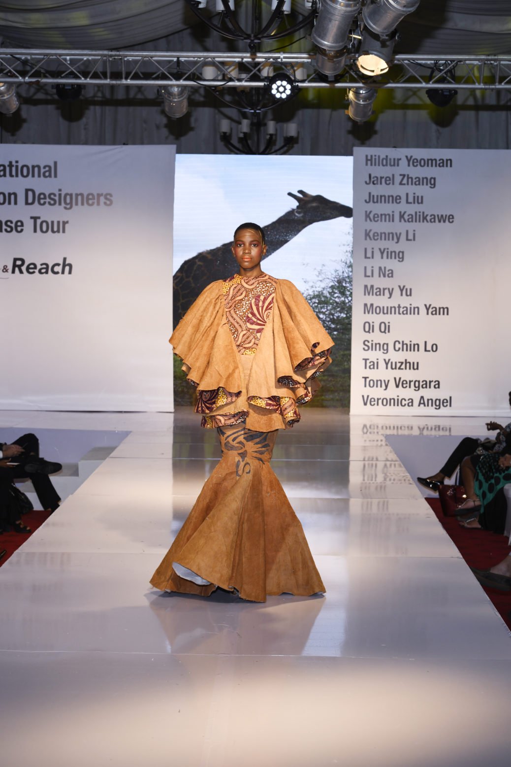 Showstopper designed by Kemi Kalikawe, a Tanzanian fashion designer