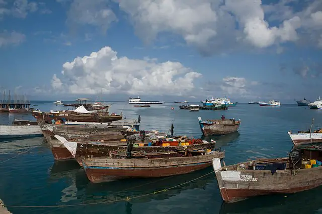 Boats in Stone Town, Zanzibar
