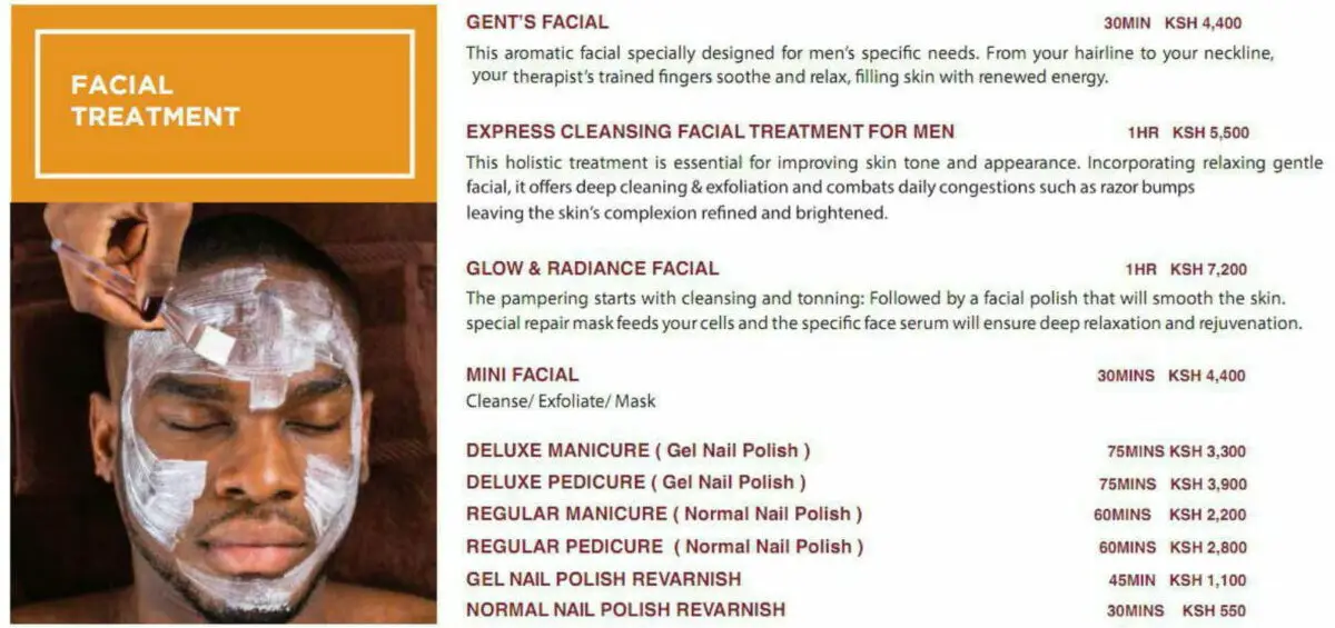 Tulia Spa Menu Facial Treatment